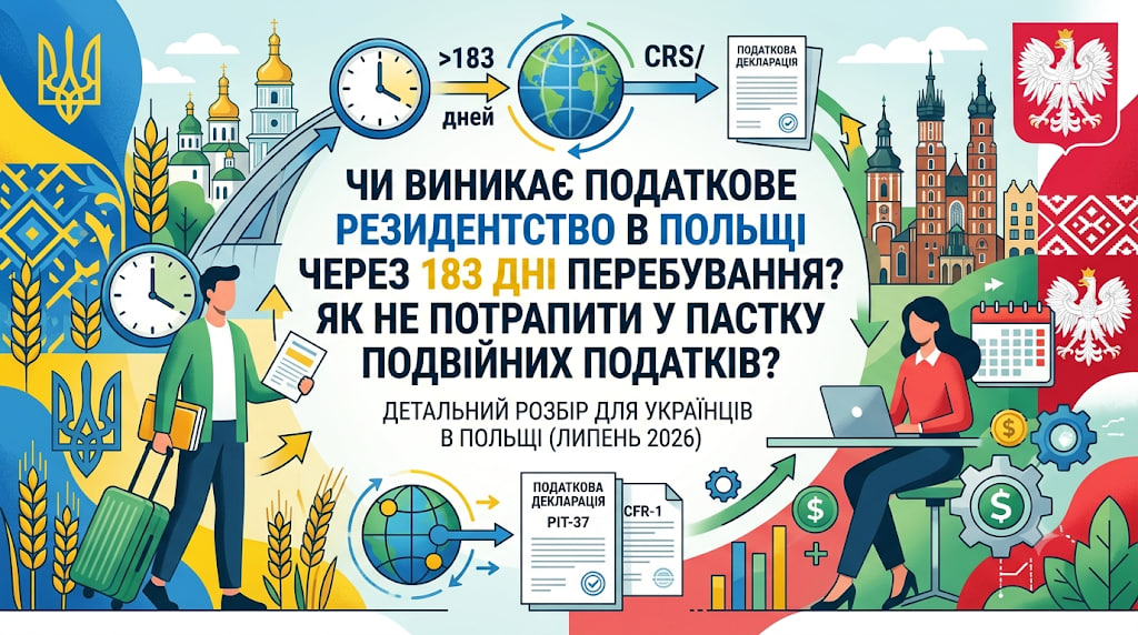 Чи виникає податкове резидентство в Польщі через 183 дні перебування? Як не потрапити у пастку подвійних податків?