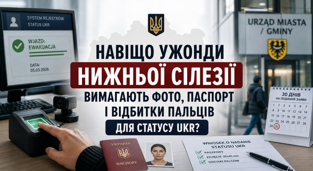 Навіщо ужонди Нижньої Сілезії вимагають фото, паспорт і відбитки пальців для статусу UKR?